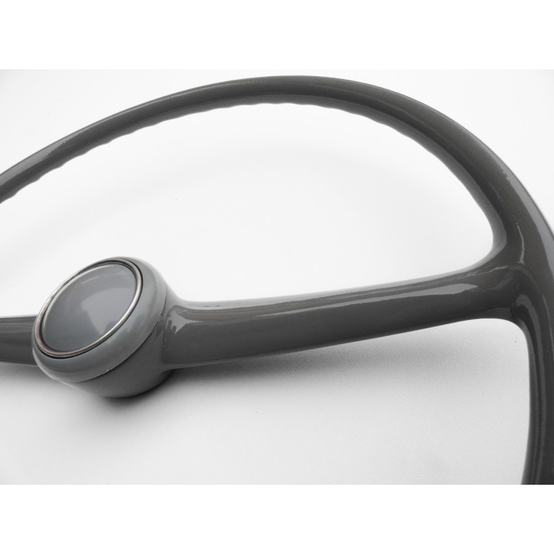 Volante Cinza Kombi Antiga Corujinha até 72 com Botão Original Restaurado