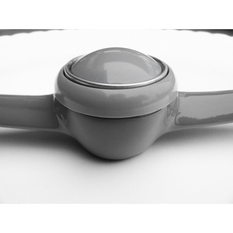 Volante Cinza Kombi Antiga Corujinha até 72 com Botão Original Restaurado