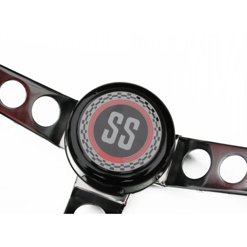 Volante Opala Caravan Ss Preto 3 Raios até 1977 Novo Estria Fina