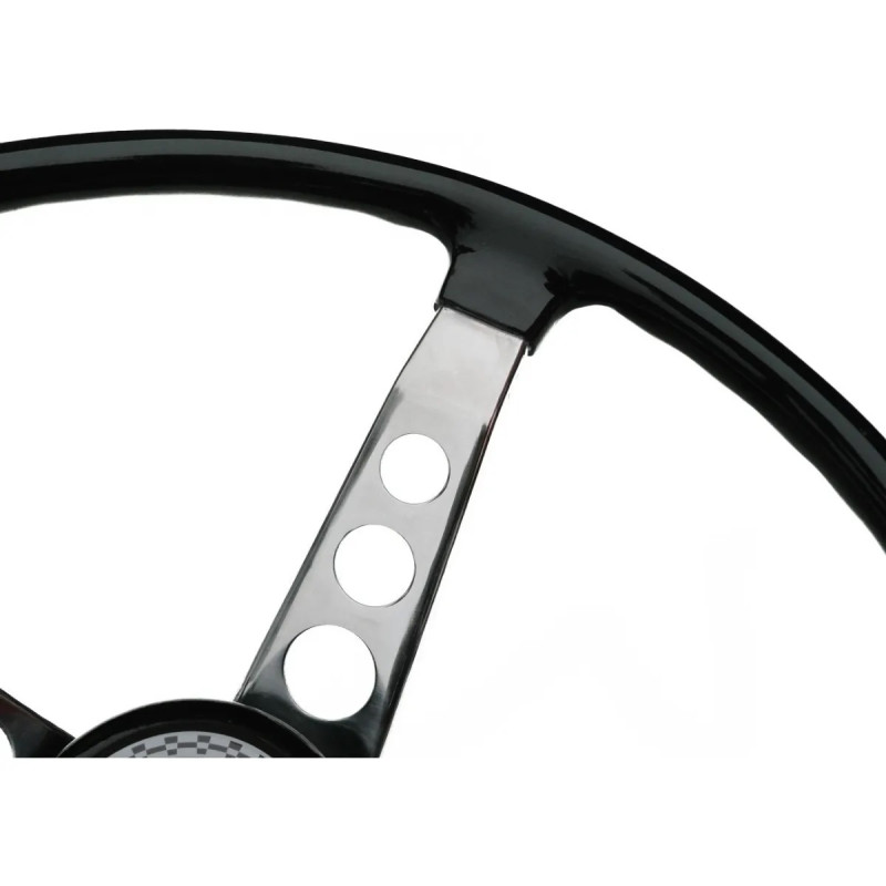 Volante Opala Caravan Ss Preto 3 Raios até 1977 Novo Estria Fina