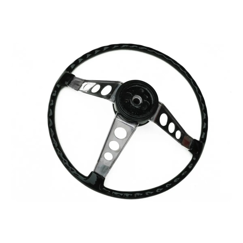 Volante Opala Caravan Ss Preto 3 Raios até 1977 Novo Estria Fina
