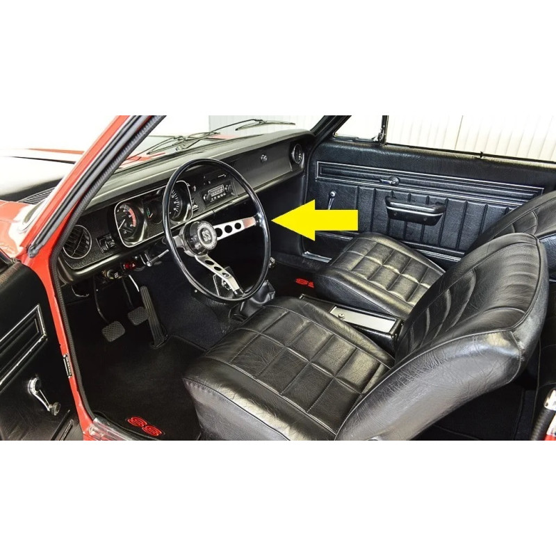 Volante Opala Caravan Ss Preto 3 Raios até 1977 Novo Estria Fina