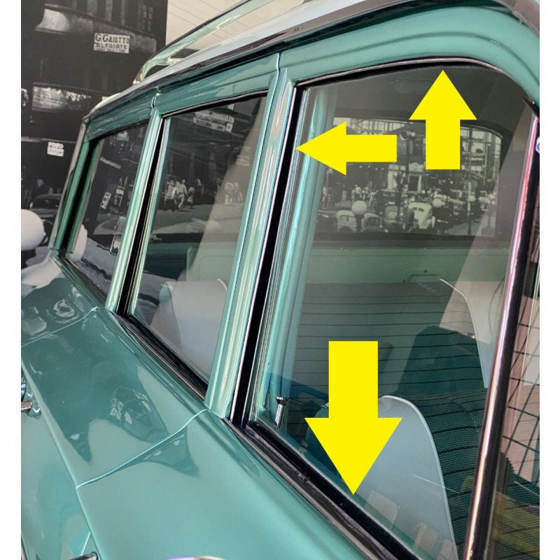 Vidro Porta Inteiriço + Canaleta e Pestana Ford Willys Rural F-75 Incolor Novo - Jogo