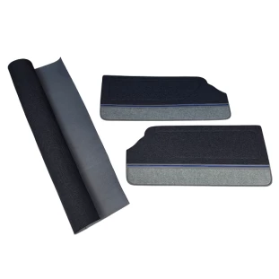 Forro Porta Gol Gti 89 À 94 Azul Arpoador C/ Carpet + Tecido Traseiro - Jogo