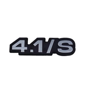 Emblema Traseiro 4.1 / S Opala e Caravan 1980 a 1990 Plástico Letra Prata