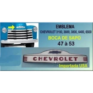 Emblema Dianteiro Chevrolet Boca de Sapo 1948 a 1953 Importada