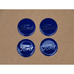 Emblema Calota Adesivo Ford Resinado 48mm - Jogo C/ 4