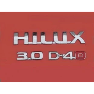 Emblema Hilux 3.0 D-4D Kit 3 Cromado Toyota 2005 em Diante