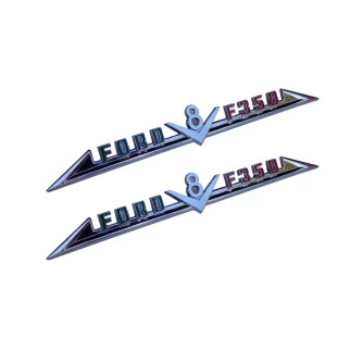 Emblema Lateral Capô Ford F-350 1965 a 1971 Original Par Usado