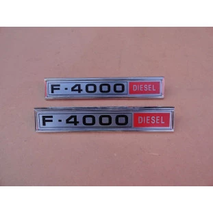 Emblema Lateral F-4000 Diesel 1980 a 1982 Reprodução - Par