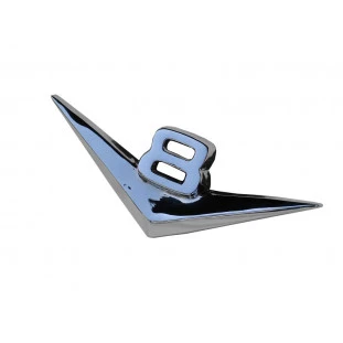 Emblema V8 Grade Dianteira Ford F-100 1956 a 1961 Novo Cromado