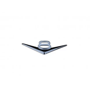 Emblema V8 Universal Cromado Antigo Novo Vintage Pequeno 