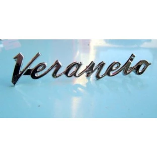 Emblema Lateral Traseira Veraneio 1964 a 1988 Cromado Fixação Parafuso Novo