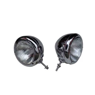 Farol com Bojo Cromado Década 30 Hot Rod Antigos Universal - Par