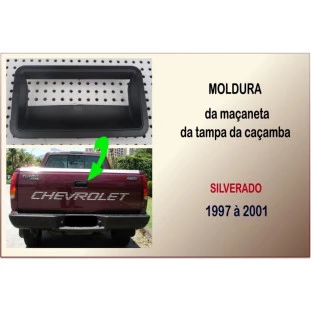 Moldura Maçaneta Tampa Caçamba Silverado 97 à 01