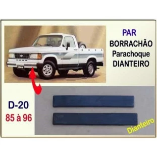 Borrachão Parachoque Dianteiro D-20, Bonanza, Veraneio 85 a 96 - Par