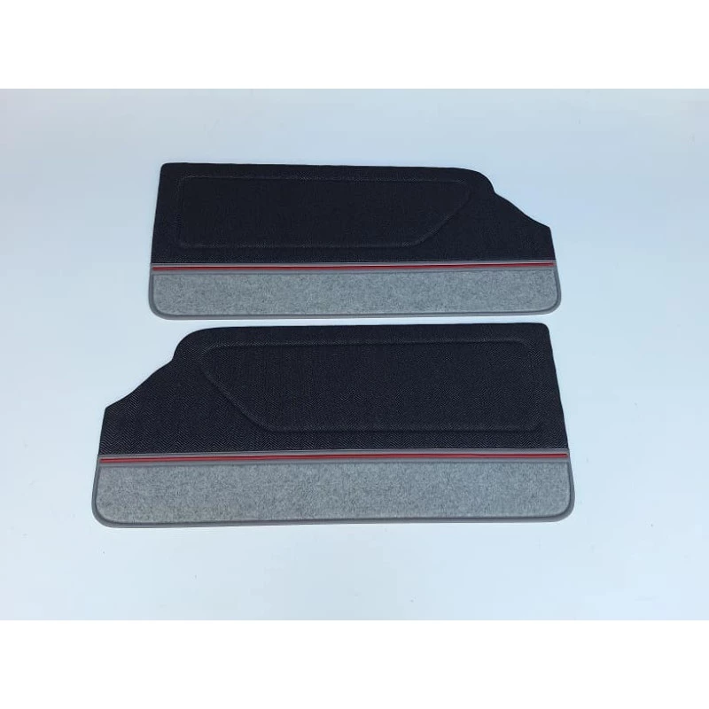 Forro Porta Gol Gti Quadrado 89 À 94 Vermelho Laguna Carpet - Par 