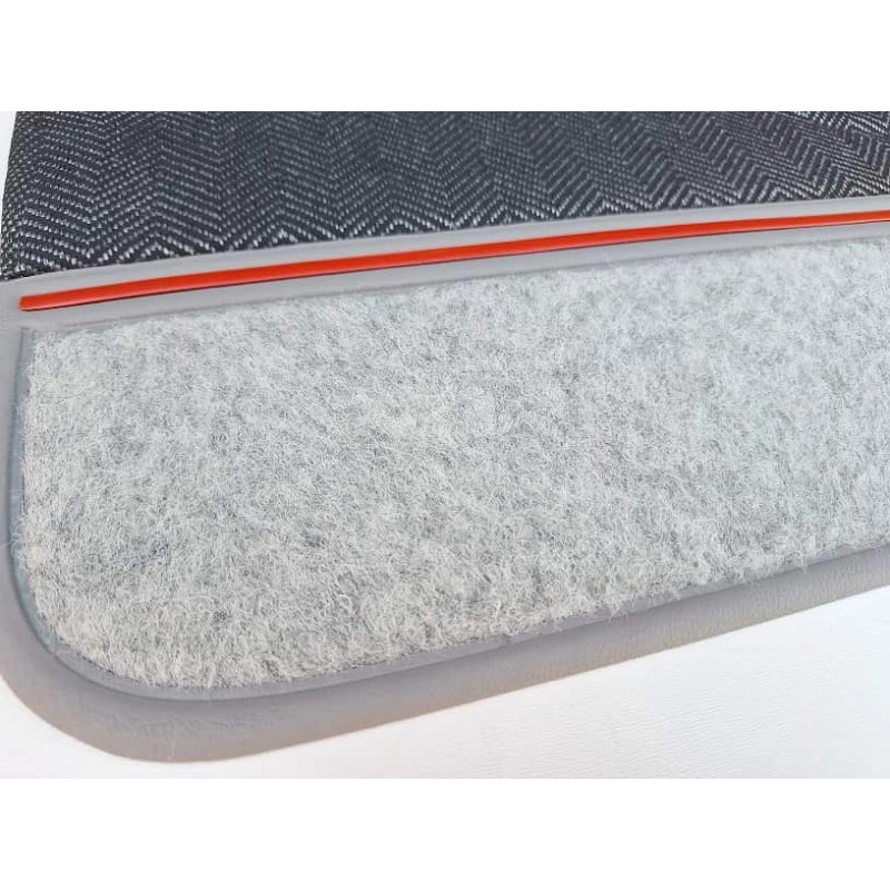 Forro Porta Gol Gti Quadrado 89 À 94 Vermelho Laguna Carpet - Par 