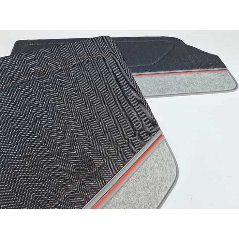 Forro Porta Gol Gti Quadrado 89 À 94 Vermelho Laguna Carpet - Par 