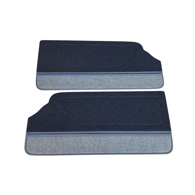 Forro Porta Gol Gti Quadrado 89 À 94 Azul Arpoador Carpet - Par