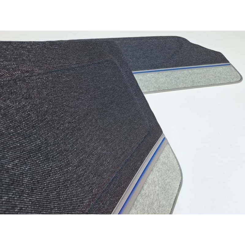 Forro Porta Gol Gti Quadrado 89 À 94 Azul Arpoador Carpet - Par