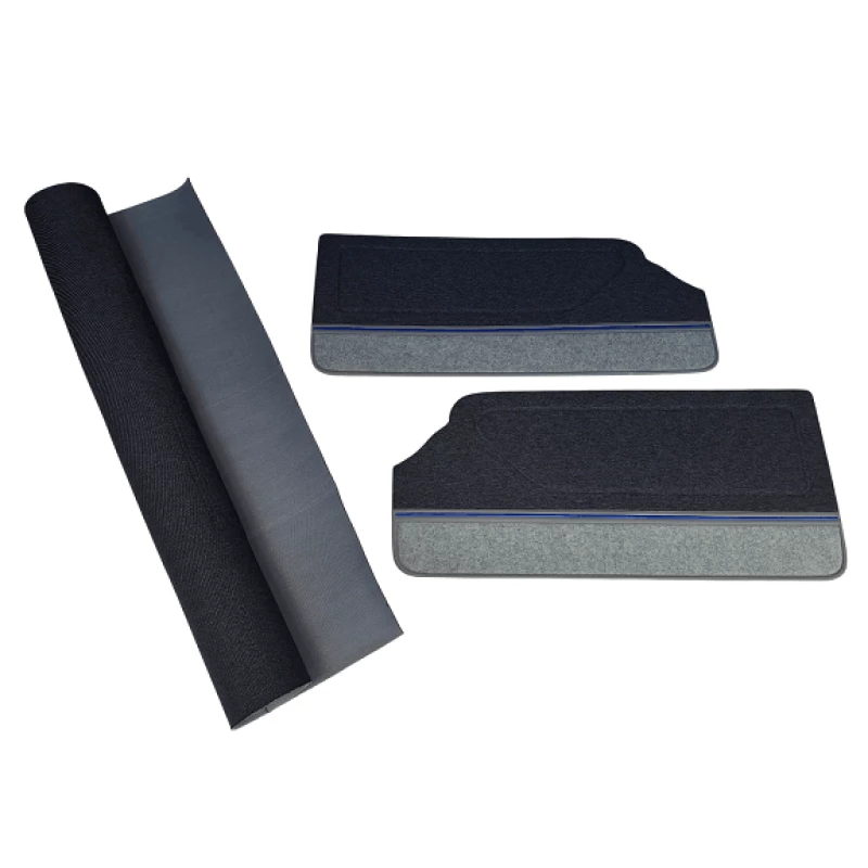 Forro Porta Gol Gti 89 À 94 Azul Arpoador C/ Carpet + Tecido Traseiro - Jogo