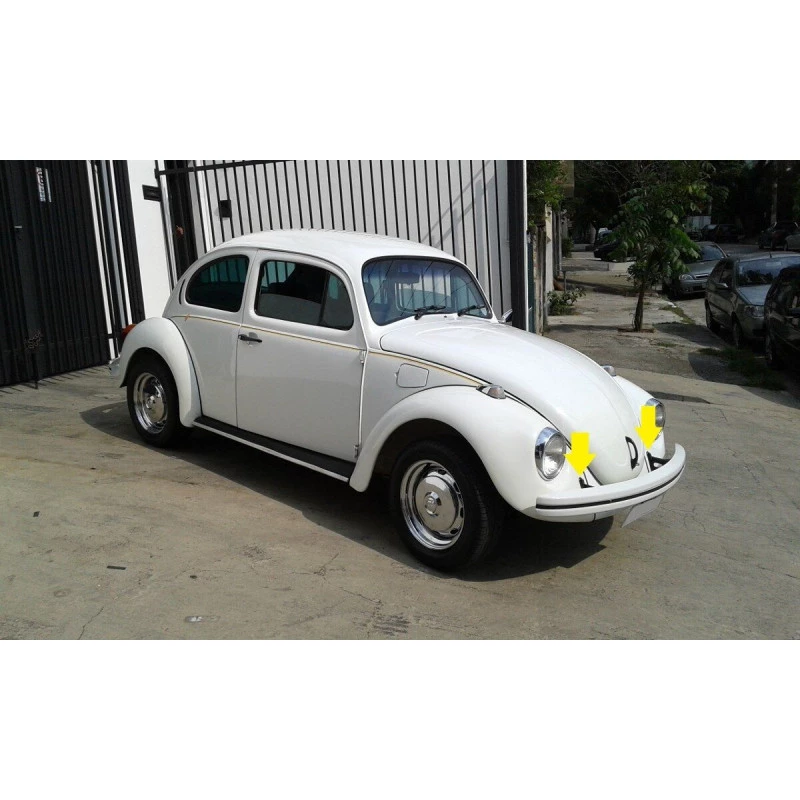 Acabamento Retangular Suporte do Parachoque Fusca 1979 a 1996 - Jogo