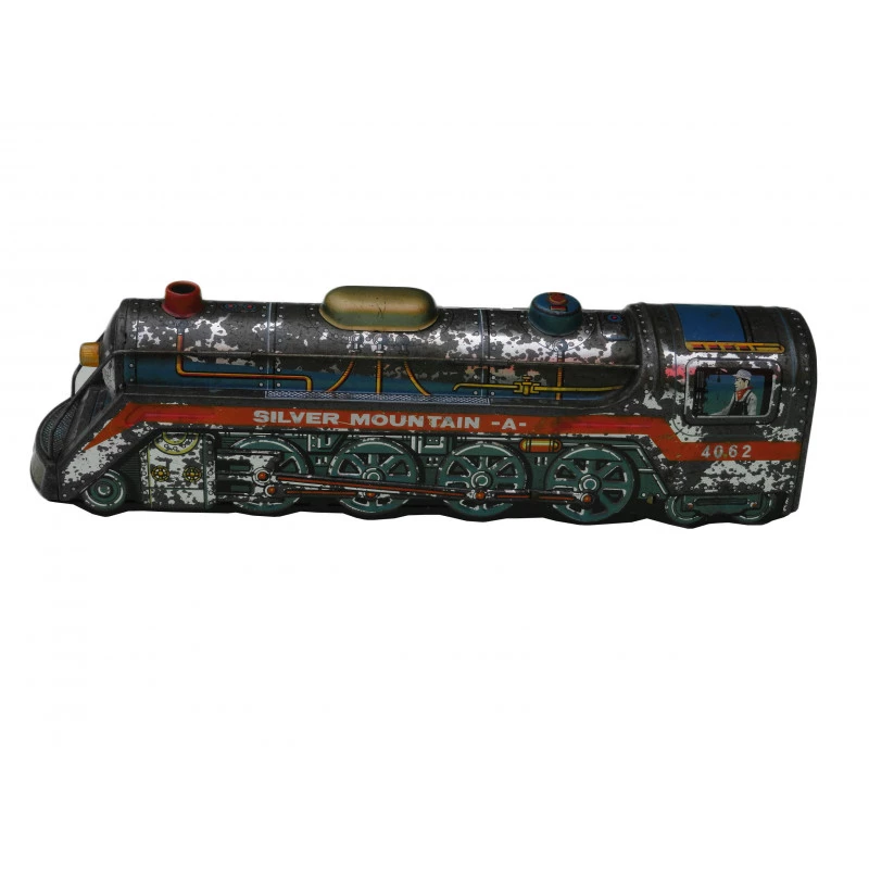 Brinquedo Antigo Trem Locomotiva de Lata Japônes Funcionando Década 70