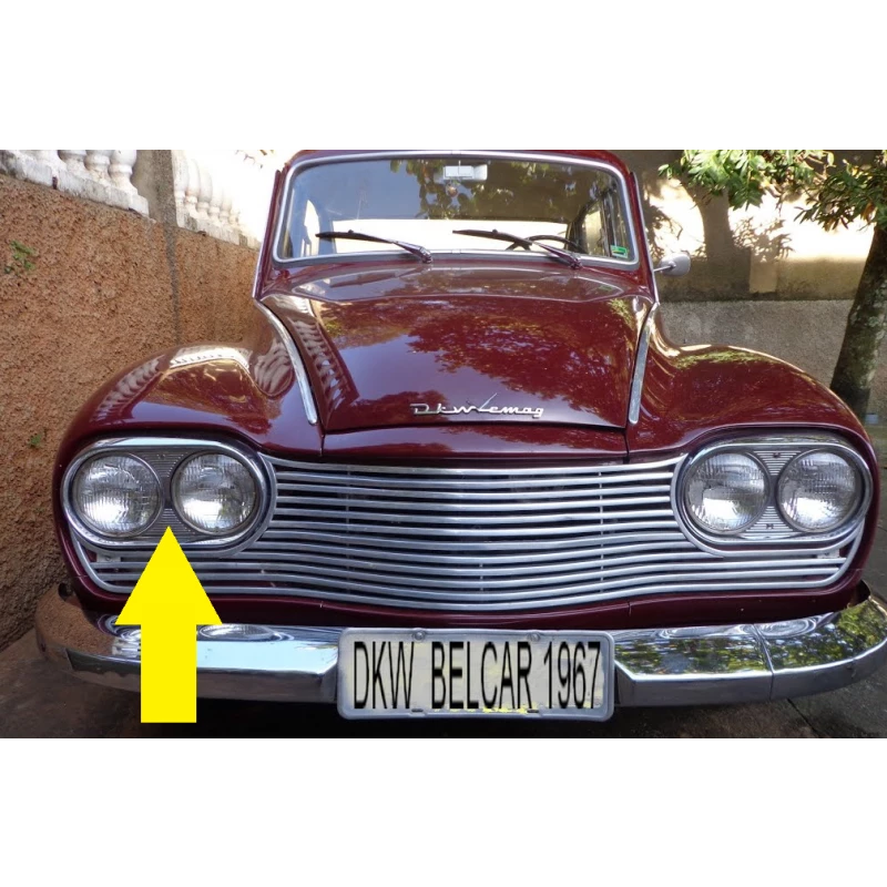 Aro Farol Direito DKW Belcar e Vemaguet 1967 Original Usado Unitário