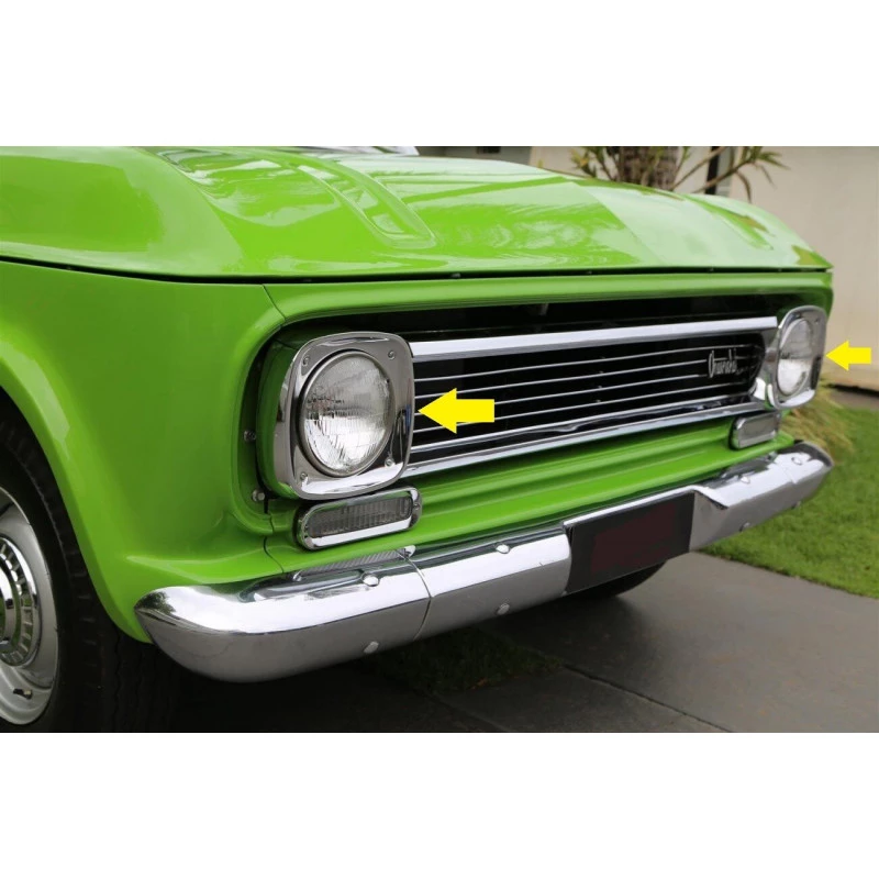 Aro Farol C-10 Veraneio 1968 a 1978 Cromado Original - Par