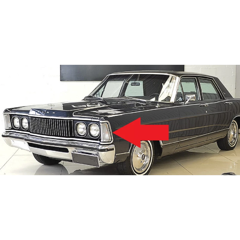 Aro Moldura Friso Pisca Dianteiro Esquerda Galaxie Landau 76 à 83 Usado 