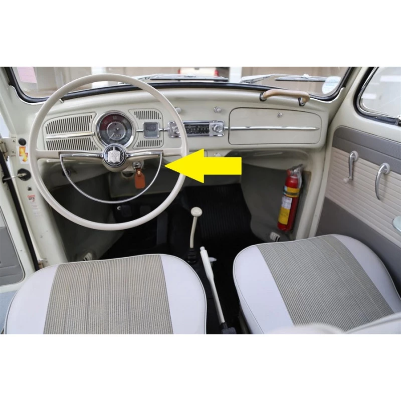 Aro Buzina Volante Cálice Cromado com Botão Fusca até 1973 1200 1300 Novo