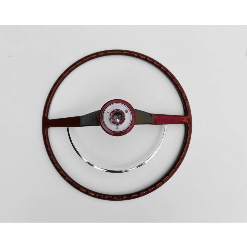 Volante Cálice Fusca até 73 Vermelho Cereja Completo Novo Estria Grossa Reprodução