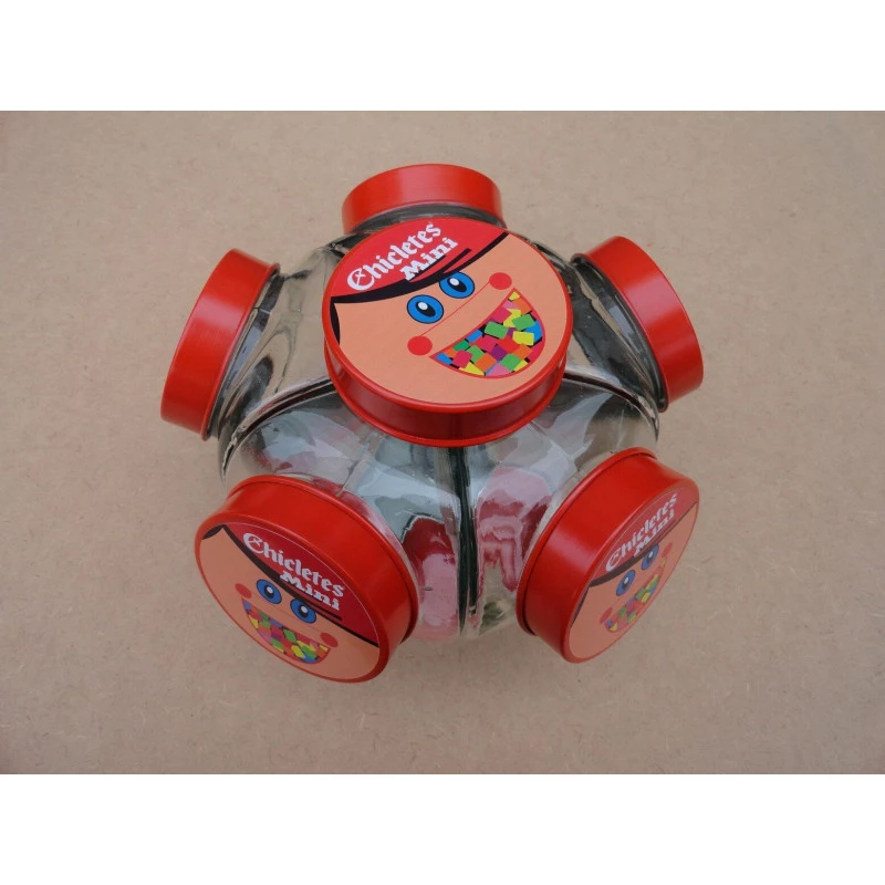 Baleiro Vidro Temático Chicletes Mini Giratório Médio Novo