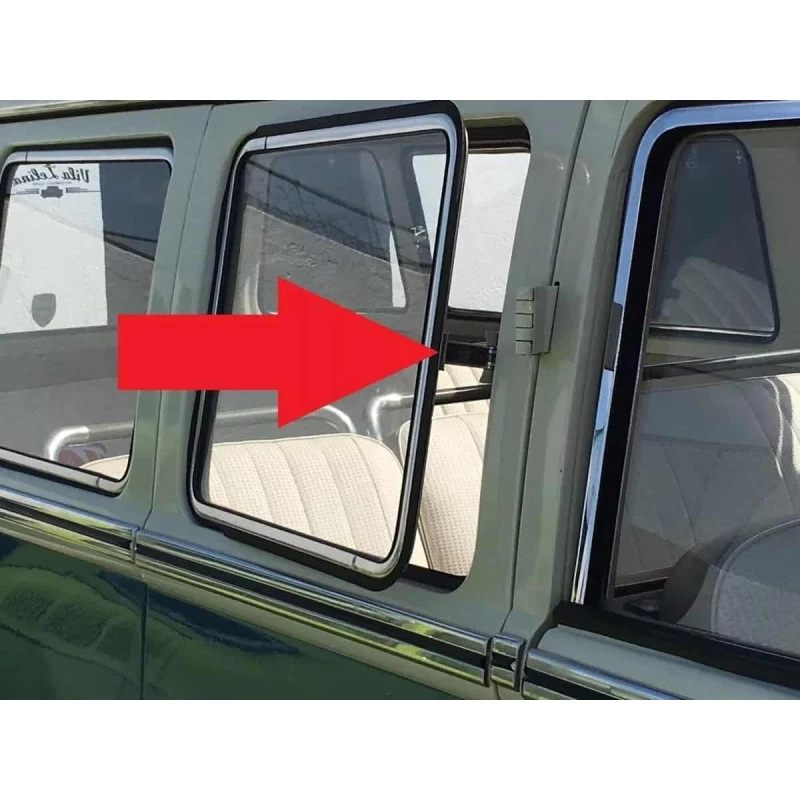 Trinco da Janela Lateral Basculante Kombi até 1975 Preto Novo