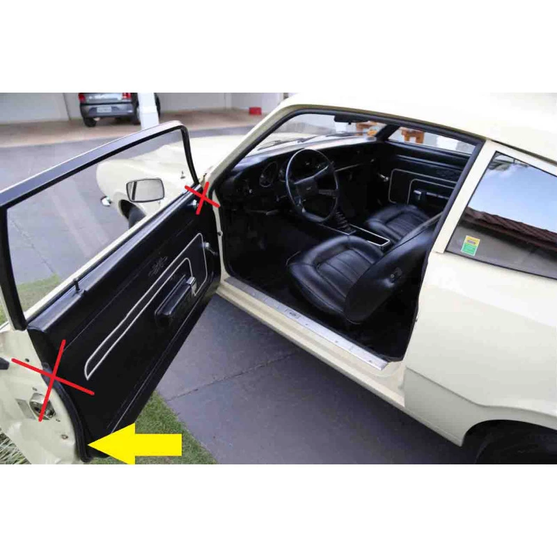 Borracha Inferior Porta Ford Maverick 2 Portas Sem Quina -Par