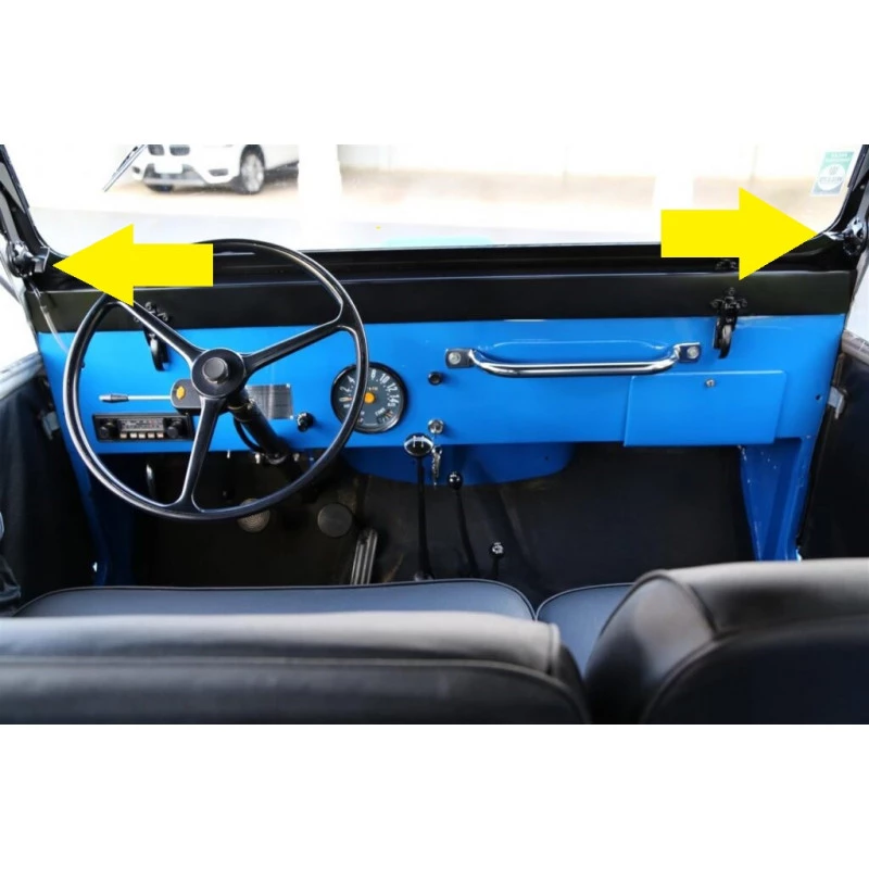 Braço Catraca Dobradiça Parabrisa Basculante Móvel Jeep Willys CJ5 Original - Par