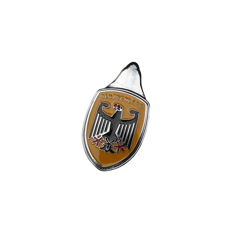 Emblema Brasão Capô com Moldura Deutschland Amarelo Fusca até 1966