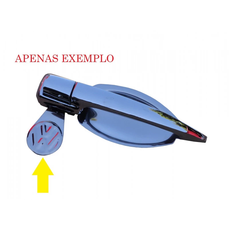 Brinco Acabamento Acessório Maçaneta Externa Fusca Brasilia Zé Caixão Variant TL Inox Par