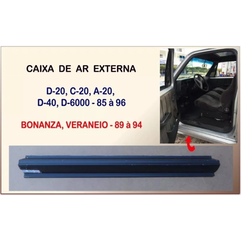 Caixa Ar Externa Aberta D-20 D-40 D-6000 Bonanza Veraneio 85 a 96