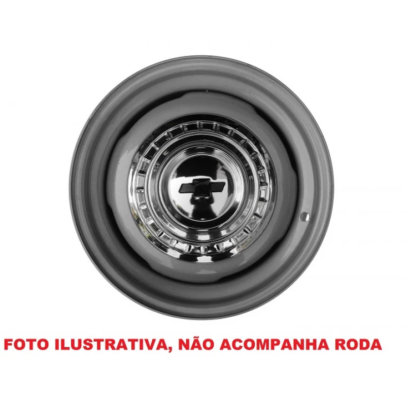 Calota C-10 D-10 C-15 Veraneio Cromada Calombo Encaixe por Fora - Jogo