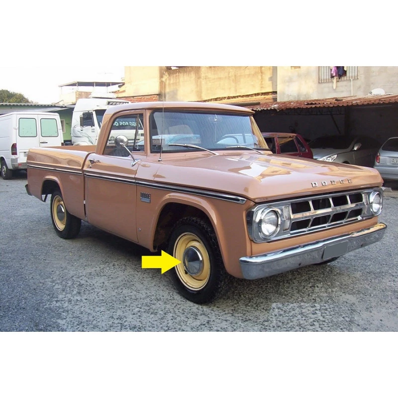 Calota Dodge D100 Luxo Cromada Encaixe Grampo Original Usada