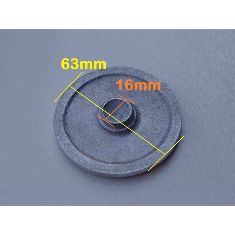 Calota Emblema Centro Miolo Roda S Scorro Metal Polido 63mm - Unitário