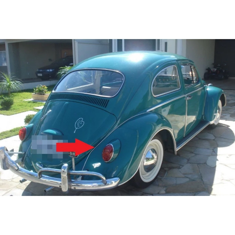 Debrum Galão Branco Paralama Traseiro Fusca - Par