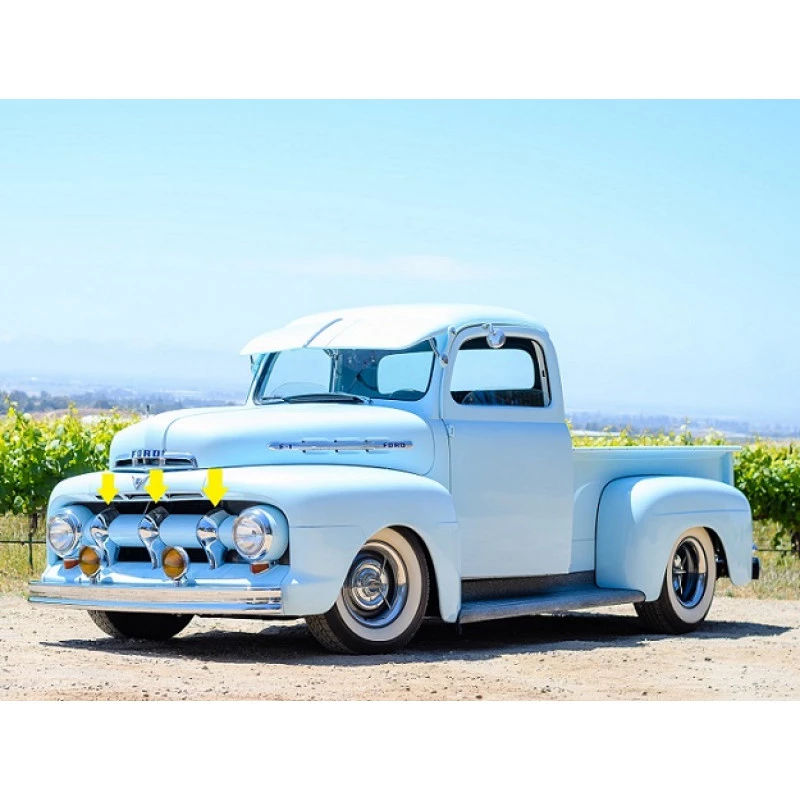 Batente Dente Acabamento Grade Dianteira Ford F-1 F-8 1951 e 1952 Novo - Jogo