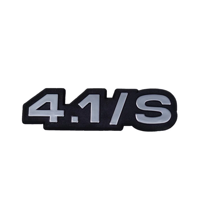 Emblema Traseiro 4.1 / S Opala e Caravan 1980 a 1990 Plástico Letra Prata