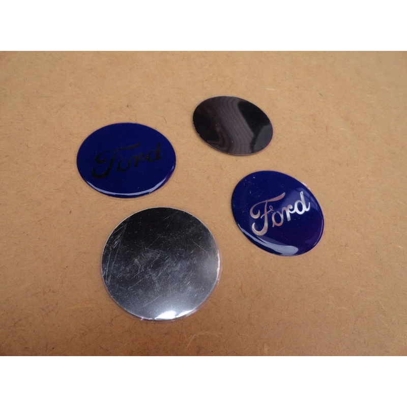Emblema Calota Adesivo Ford Resinado 48mm - Jogo C/ 4