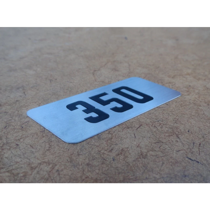 Emblema 350 do Logo Lateral Esquerdo do Capô F-350 1972 à 1979