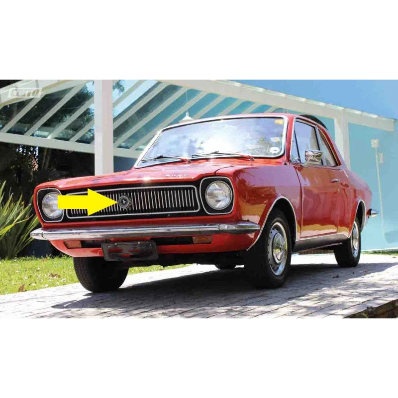 Emblema Brasão Grade Dianteira Ford Corcel Belina I Luxo 1973 e 1974 Cromado