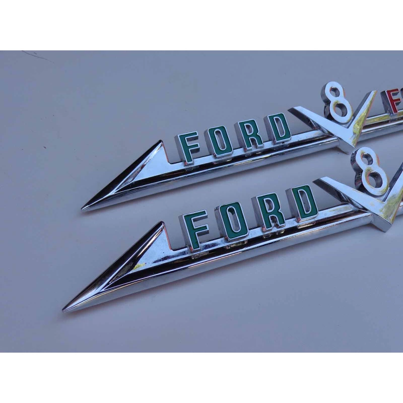 Emblema Lateral Capô Ford F-350 1965 a 1971 Original Par Usado